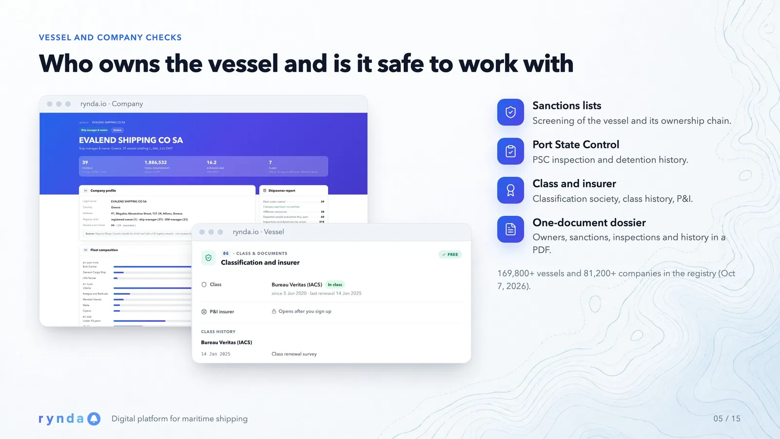 Who owns the vessel and is it safe to work with