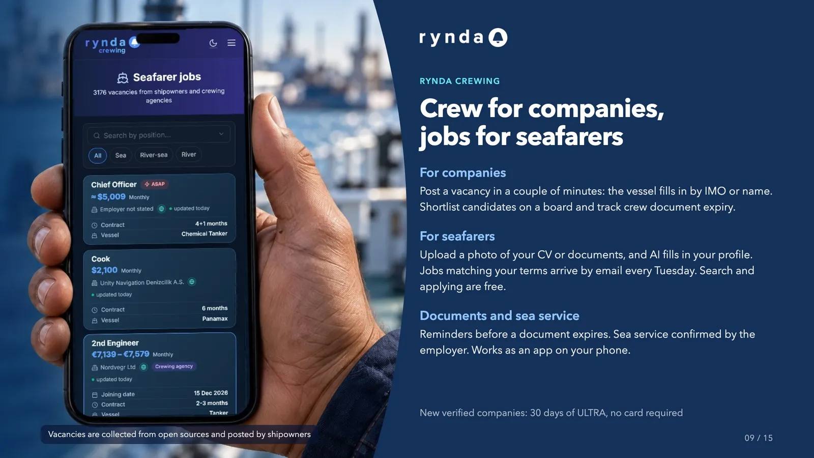 Rynda Crewing: crew for companies, jobs for seafarers